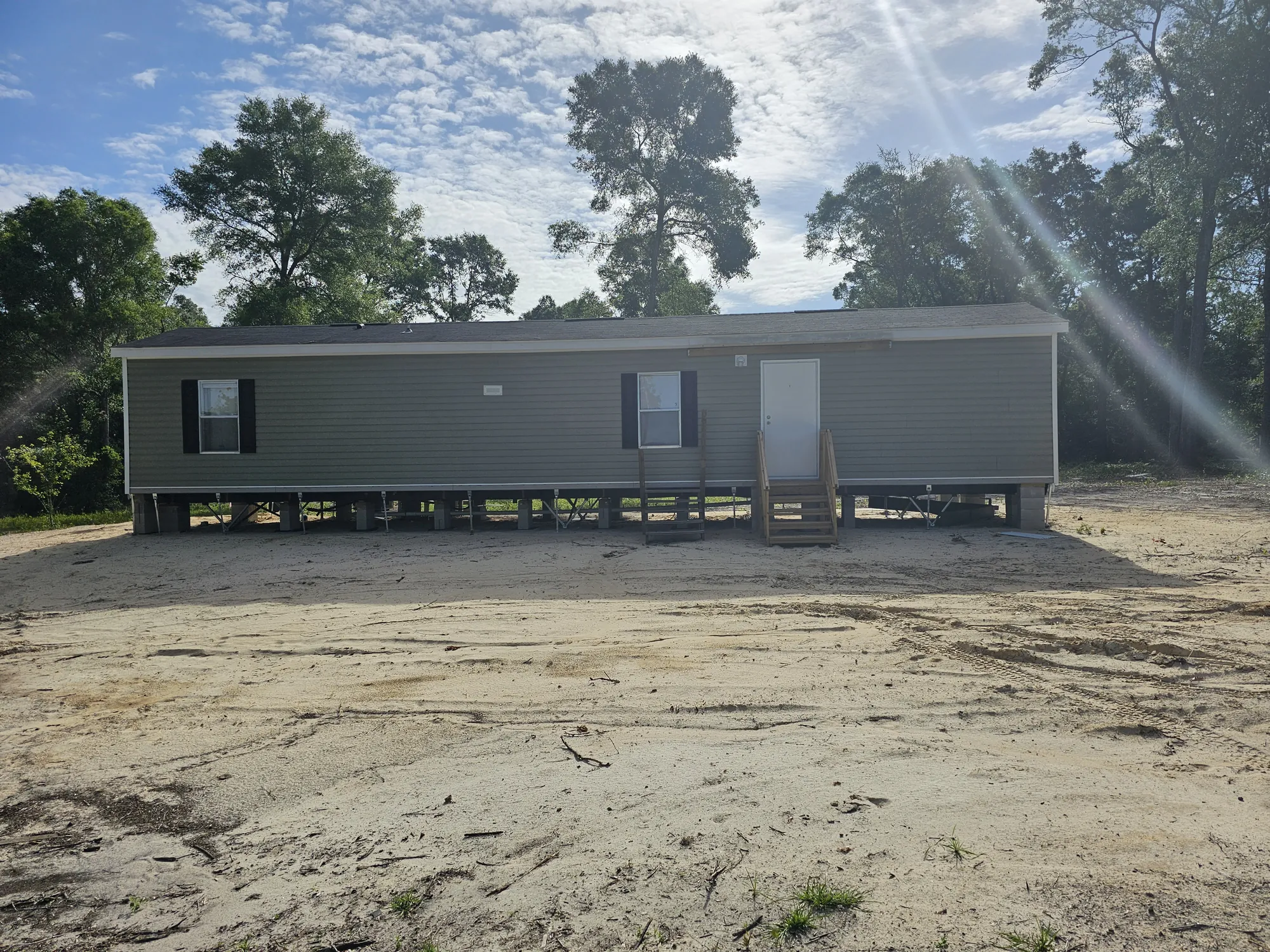 Mobile home site prep and land clearing project in North Florida